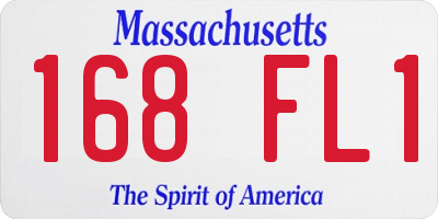 MA license plate 168FL1