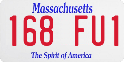 MA license plate 168FU1