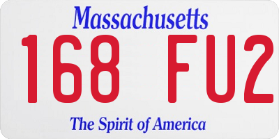MA license plate 168FU2