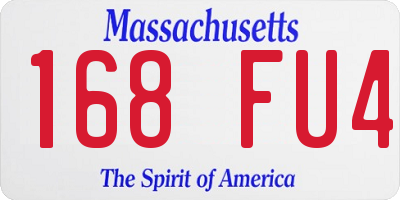 MA license plate 168FU4