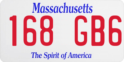 MA license plate 168GB6