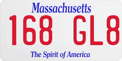 MA license plate 168GL8