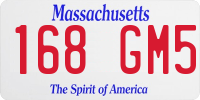 MA license plate 168GM5