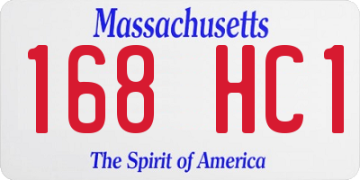 MA license plate 168HC1