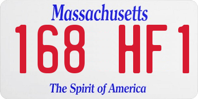 MA license plate 168HF1