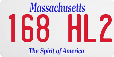 MA license plate 168HL2