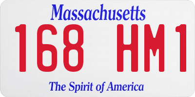 MA license plate 168HM1