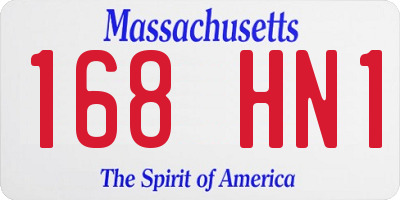 MA license plate 168HN1