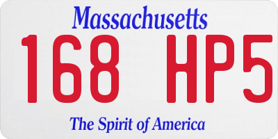 MA license plate 168HP5
