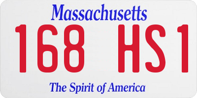 MA license plate 168HS1