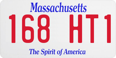 MA license plate 168HT1