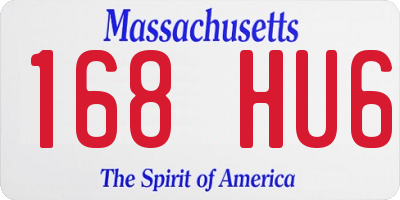 MA license plate 168HU6