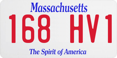 MA license plate 168HV1