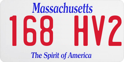 MA license plate 168HV2