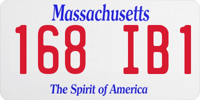 MA license plate 168IB1