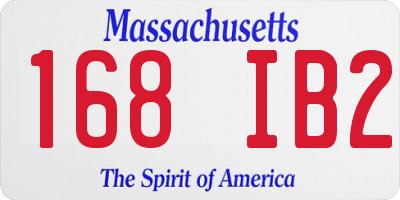 MA license plate 168IB2