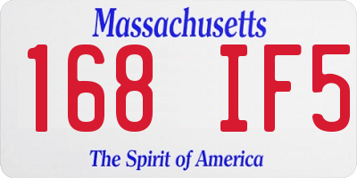 MA license plate 168IF5