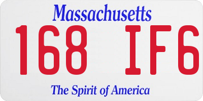 MA license plate 168IF6