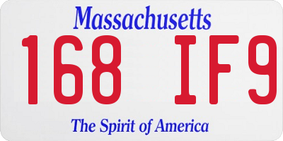 MA license plate 168IF9