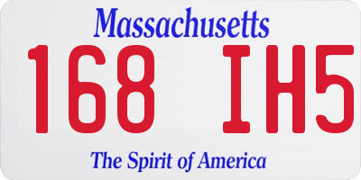 MA license plate 168IH5