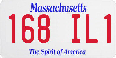 MA license plate 168IL1