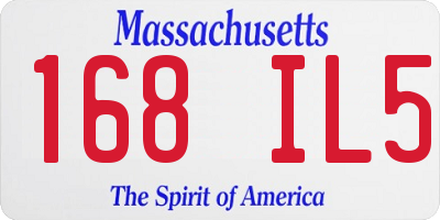 MA license plate 168IL5