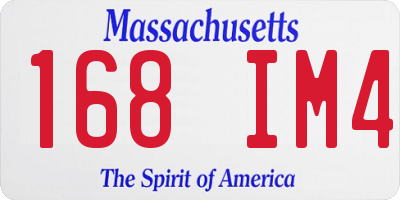 MA license plate 168IM4