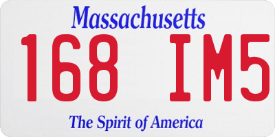 MA license plate 168IM5
