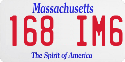MA license plate 168IM6