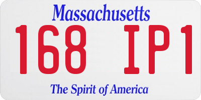 MA license plate 168IP1