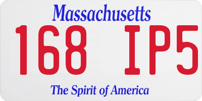 MA license plate 168IP5