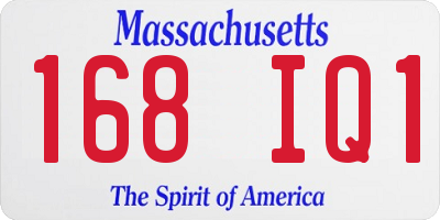 MA license plate 168IQ1