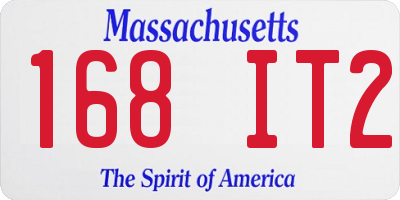 MA license plate 168IT2