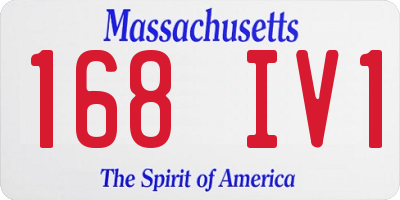 MA license plate 168IV1