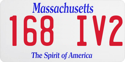 MA license plate 168IV2