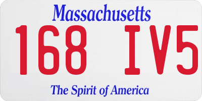 MA license plate 168IV5