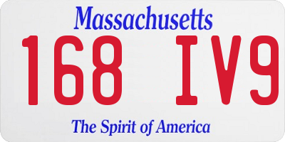 MA license plate 168IV9