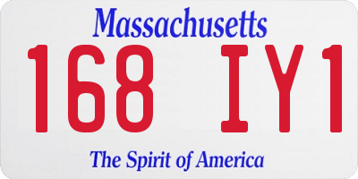 MA license plate 168IY1