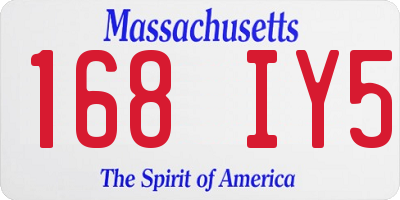 MA license plate 168IY5
