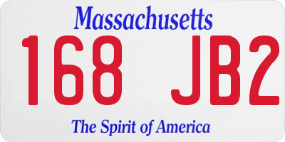 MA license plate 168JB2