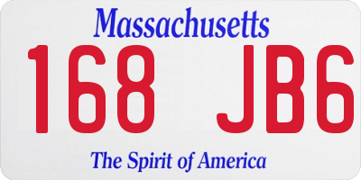 MA license plate 168JB6