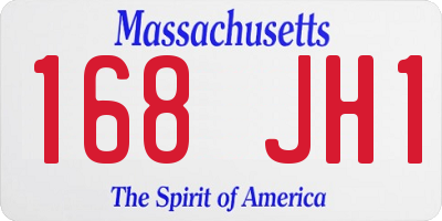 MA license plate 168JH1