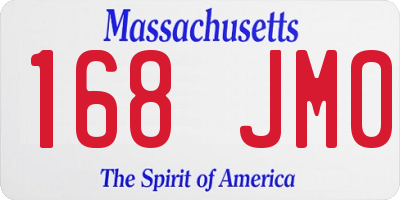 MA license plate 168JM0