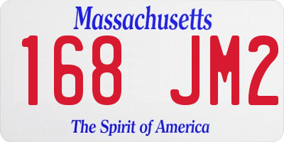 MA license plate 168JM2