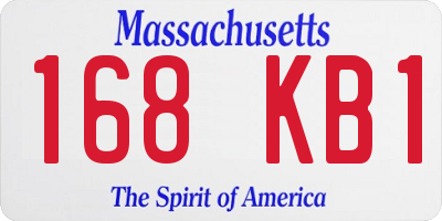 MA license plate 168KB1