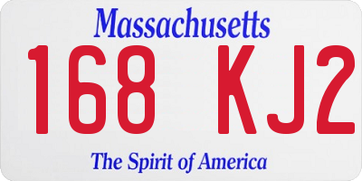 MA license plate 168KJ2