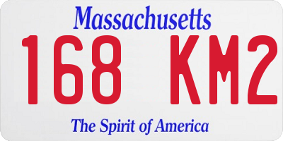 MA license plate 168KM2