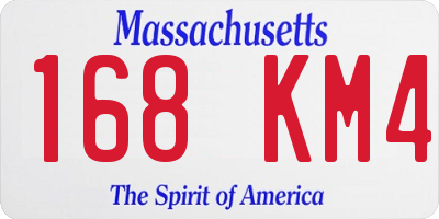 MA license plate 168KM4