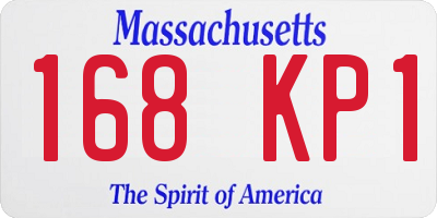 MA license plate 168KP1