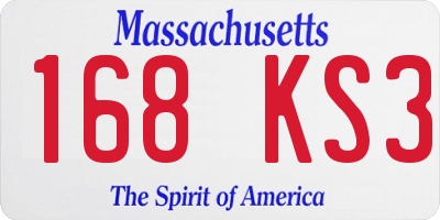 MA license plate 168KS3